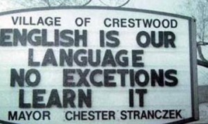 bad English sign